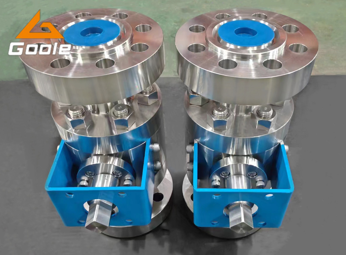 高壓帶氣動支架鍛鋼法蘭球閥Q047Y-2500LB  F316  兩寸